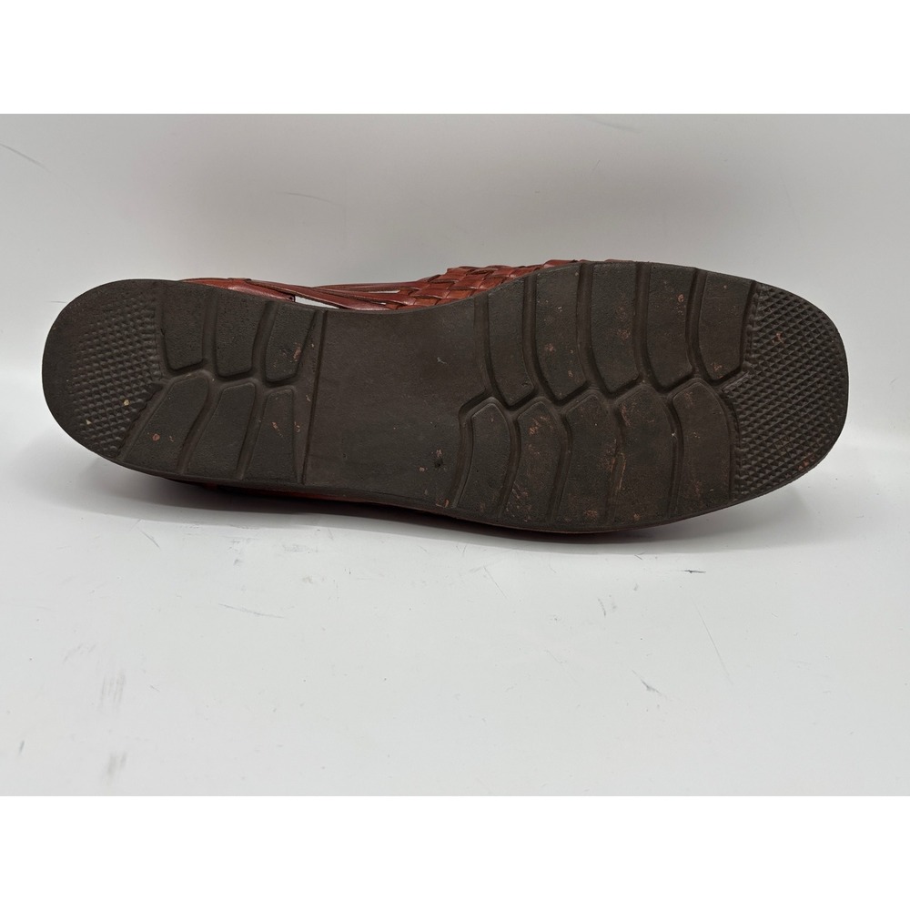 Nordstrom Handwoven Men's Brown Leather Huarache Woven Sandals Shoes Size 13 - Picture 16 of 16
